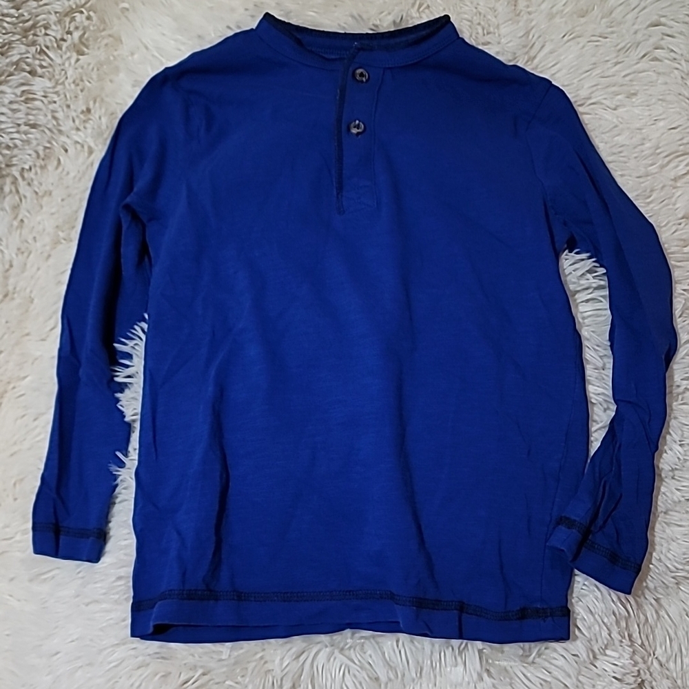 Joe Fresh, Blue, Kids, Long Sleeve Shirt, Boy's Size 6 (small)